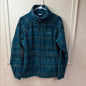Columbia Women's Benton Springs Print Full Zip Fleece Jacket size 1X